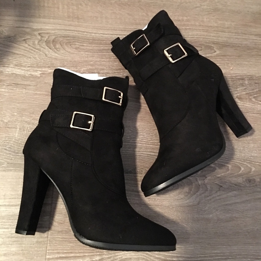 Black Suede Booties